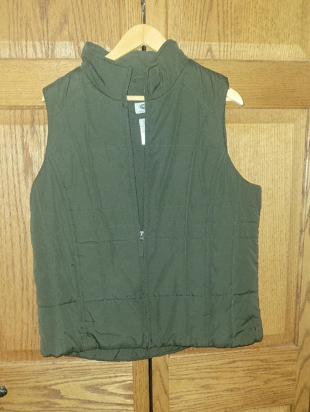 Athletic Works Olive Green Quilted Women's Vest